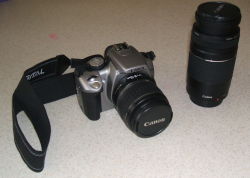Canon Rebel XT with 75mm-300mm telephoto lens