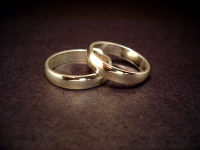 two wedding rings