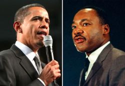 Dr. Martin Luther King Jr. and President Barack Obama