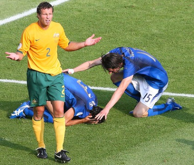 World Cup football/soccer diving