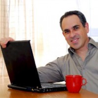 man with laptop