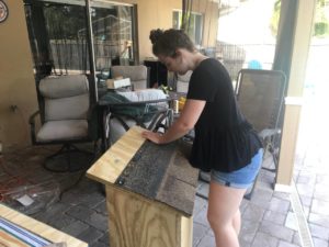 roofing the little free pantry / blessing box